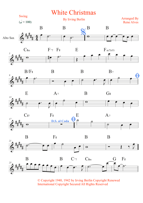 White Christmas (arr. Rene Alves)