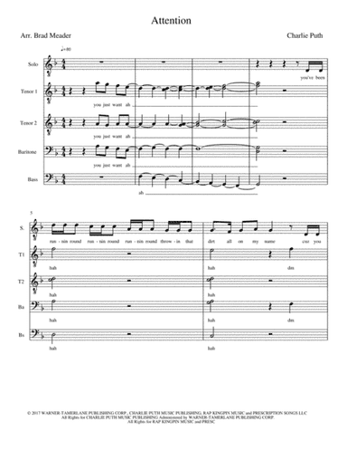 Attention (arr. Brad Meader)