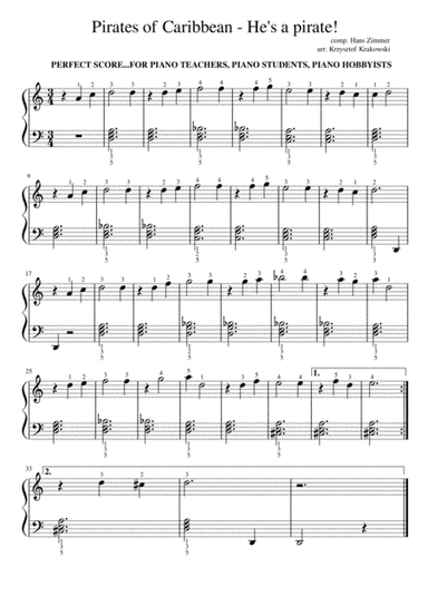He's A Pirate (arr. Krzysztof Krakowski)