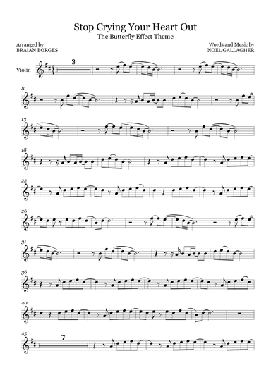 Stop Crying Your Heart Out (arr. Braian Borges)