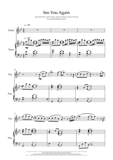 See You Again (arr. Matthew pyeon)