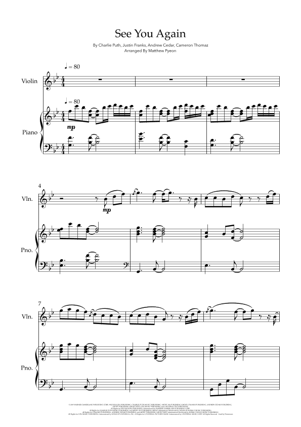 See You Again (arr. Matthew pyeon)