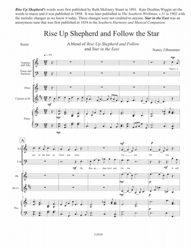 Rise Up Shepherd and Follow the Star (arr. Nancy J. Brammer)