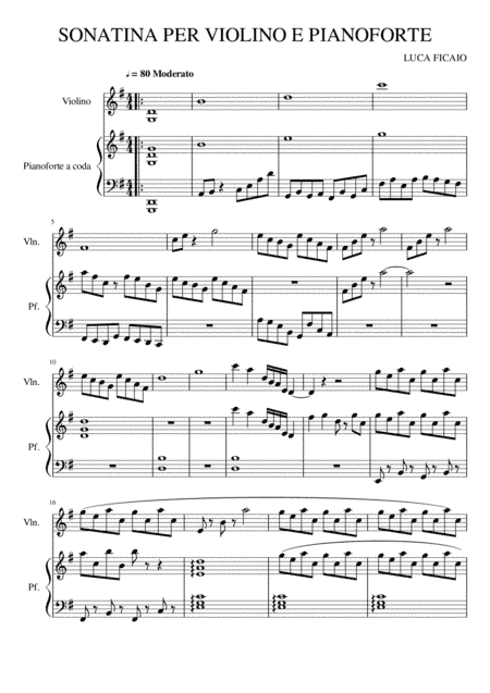 Sonatina per violino e pianoforte