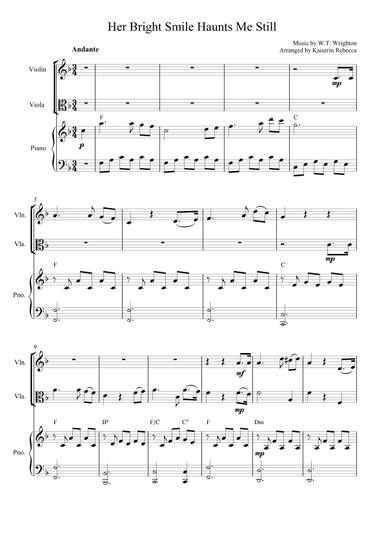 Her Bright Smile Haunts Me Still (arr. Kaiserin Rebecca)
