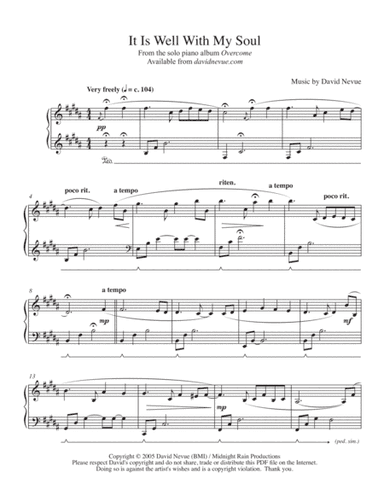 It is Well With My Soul (arr. David Nevue)