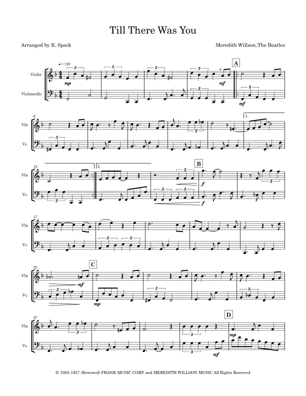 Till There Was You (arr. K. Speck)