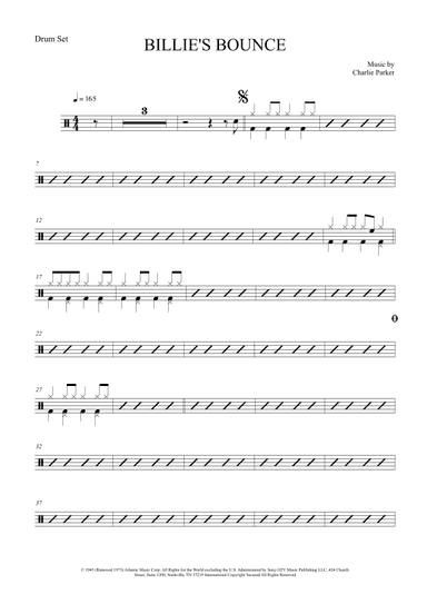 Billie's Bounce (bill's Bounce) (arr. The Sheet Music Library)