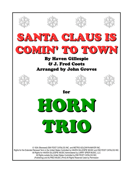 Santa Claus Is Comin' To Town (arr. John Groves)