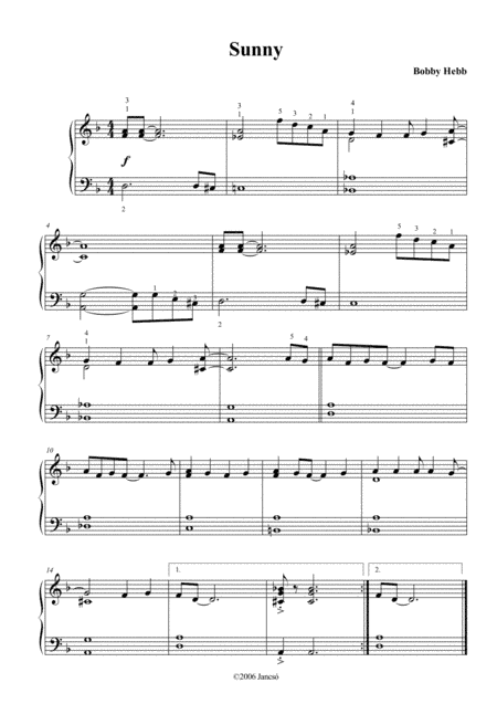 Sunny (arr. Thomas Jancso)