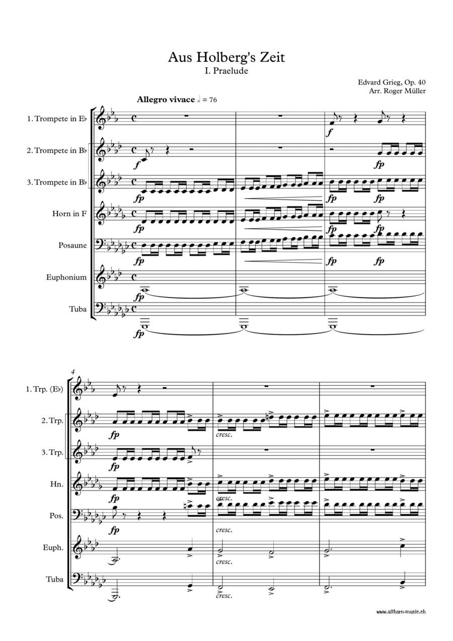 Prelude From Holberg's Time (arr. Roger Müller)