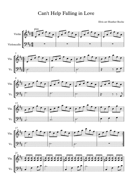 Can't Help Falling In Love (arr. Heather Roche)