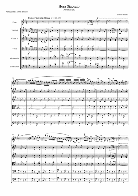 Hora Staccato for flute and String Orchestra (arr. James Strauss)