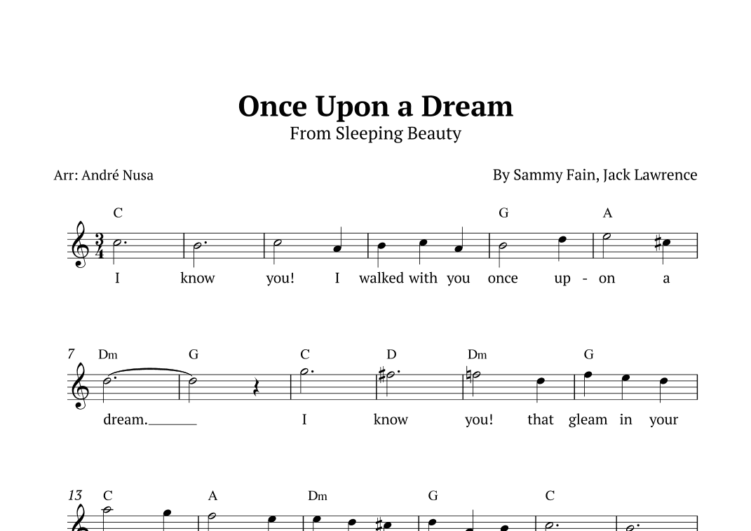 Once Upon A Dream (arr. André Nusa)