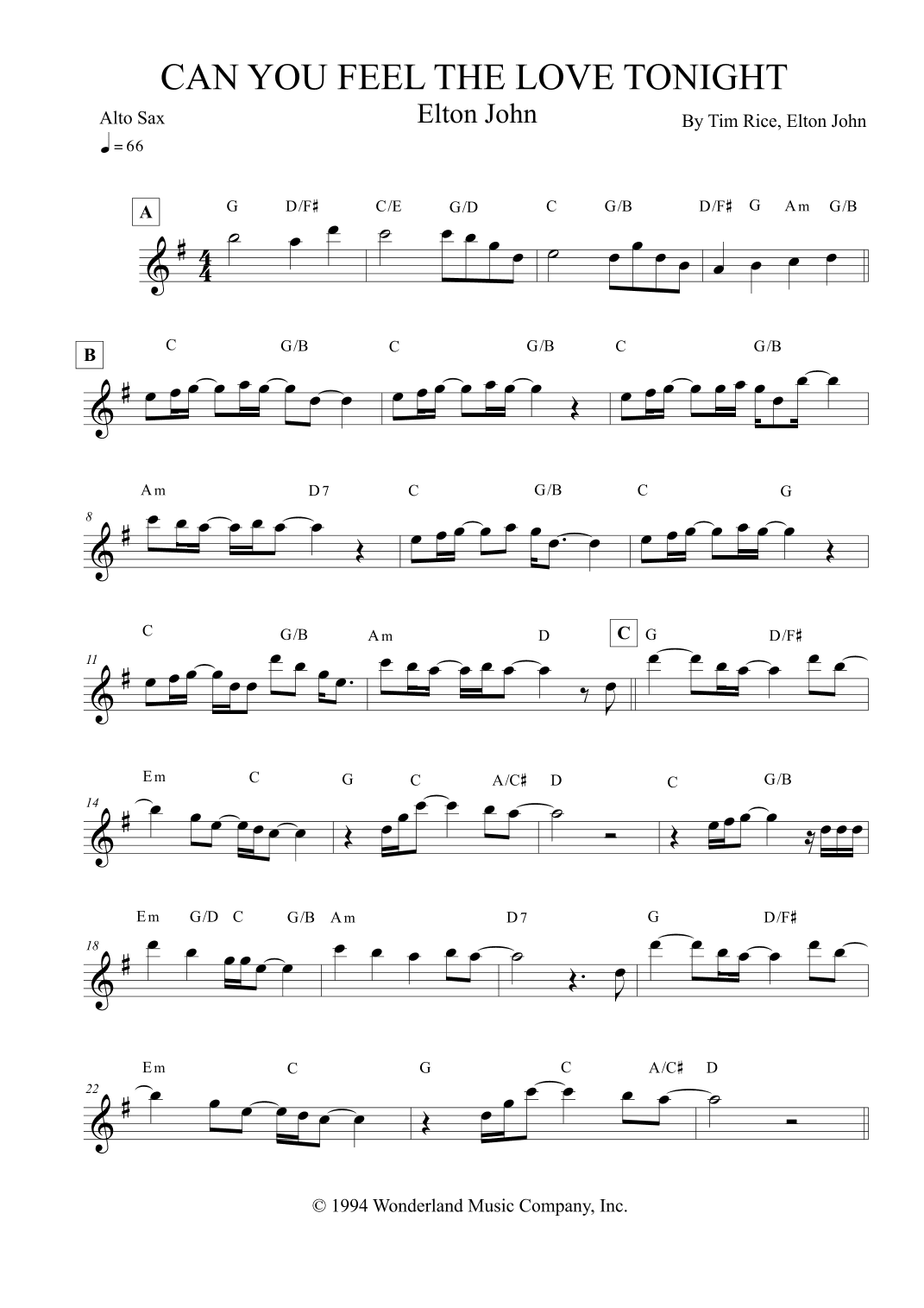 Can You Feel The Love Tonight (arr. Leo Silva)