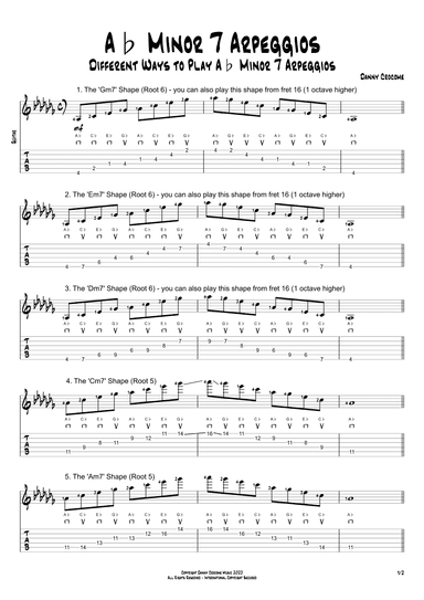 Ab Minor 7 Arpeggios (5 Ways to Play)
