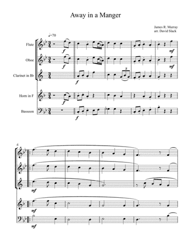 Away in a Manger (Wind Quintet) (arr. Dave Slack)