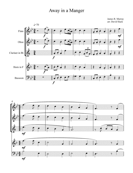Away in a Manger (Wind Quintet) (arr. Dave Slack)