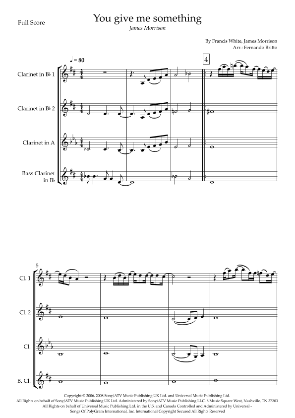 You Give Me Something (arr. Fernando Britto)