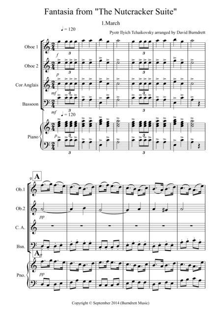 Fantasia from "The Nutcracker Suite" March for Double Reed Quartet (arr. David Burndrett)