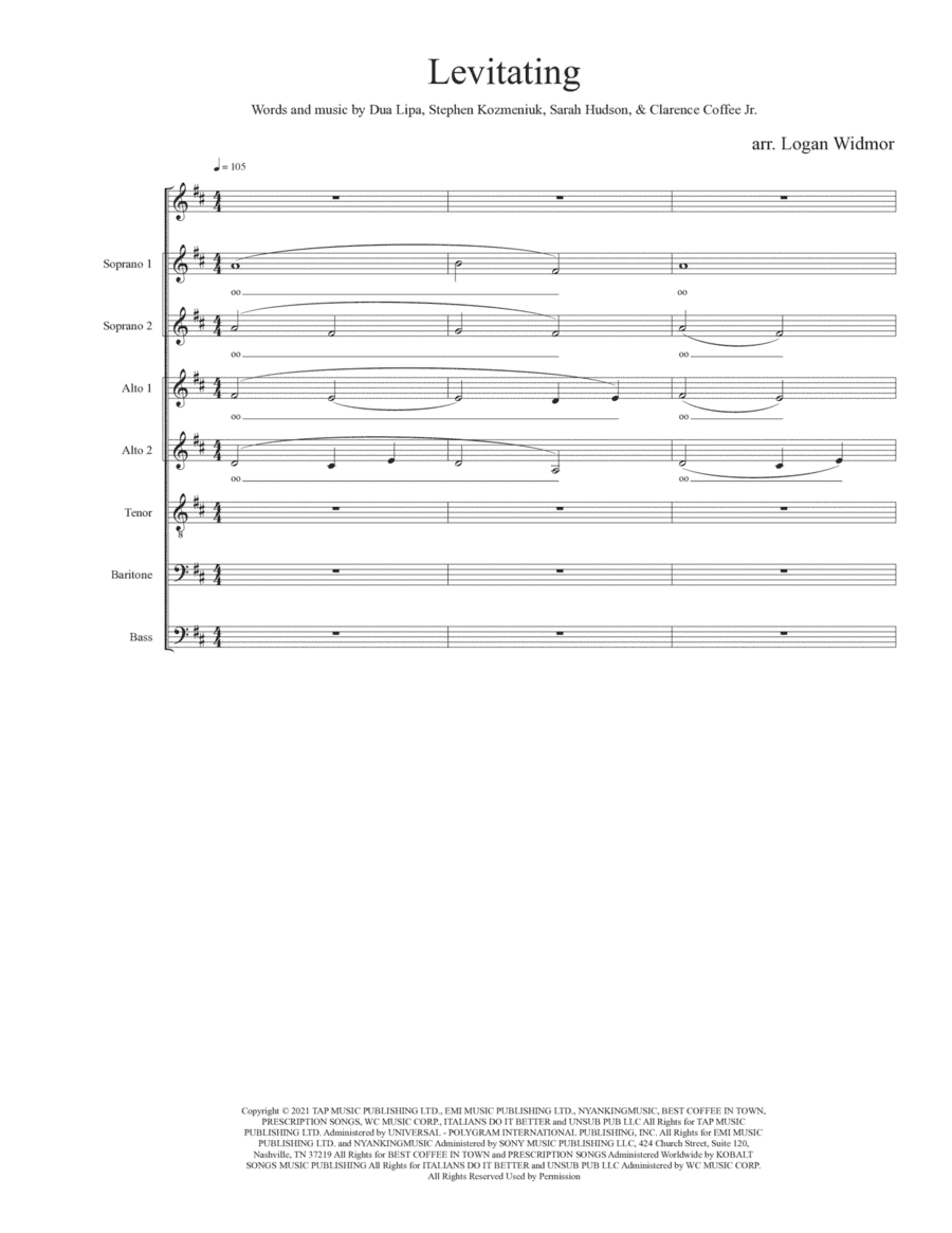 Levitating (arr. Logan Widmor)