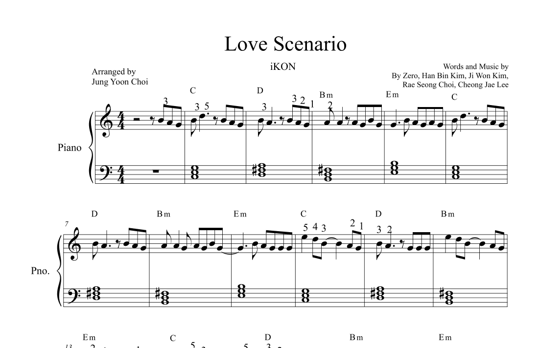 Love Scenario (arr. Jung Yoon Choi)