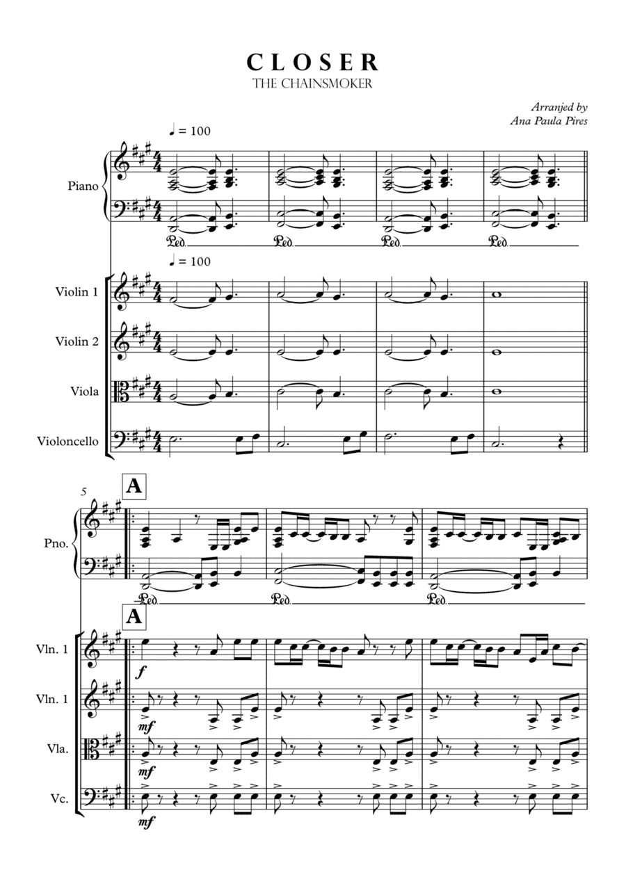 Closer (arr. Ana Paula Pires)