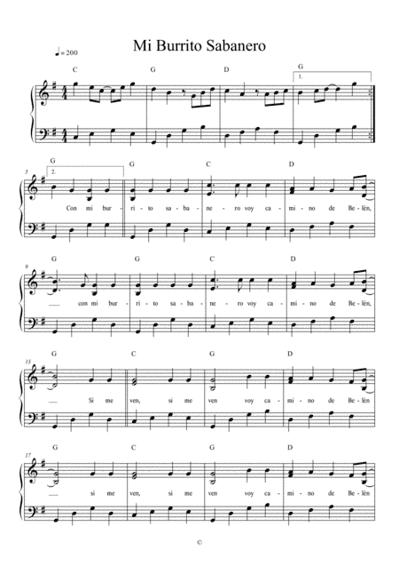 El Burrito Sabanero (mi Burrito Sabanero) (arr. Thomas Jancso)