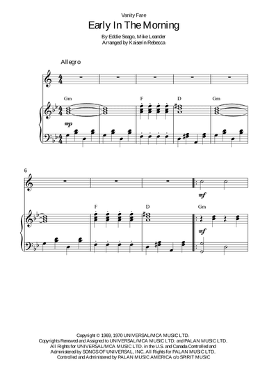 Early In The Morning (arr. Kaiserin Rebecca)