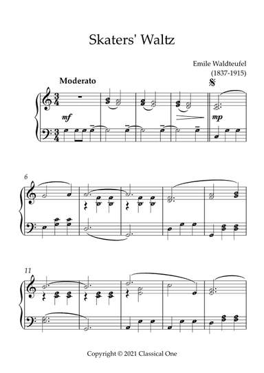 Waldteufel - Skaters’ Waltz(With Note name) (arr. MPS)