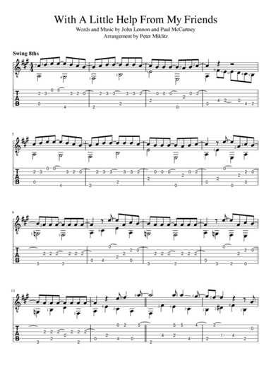 With A Little Help From My Friends (arr. Peter Miklitz)