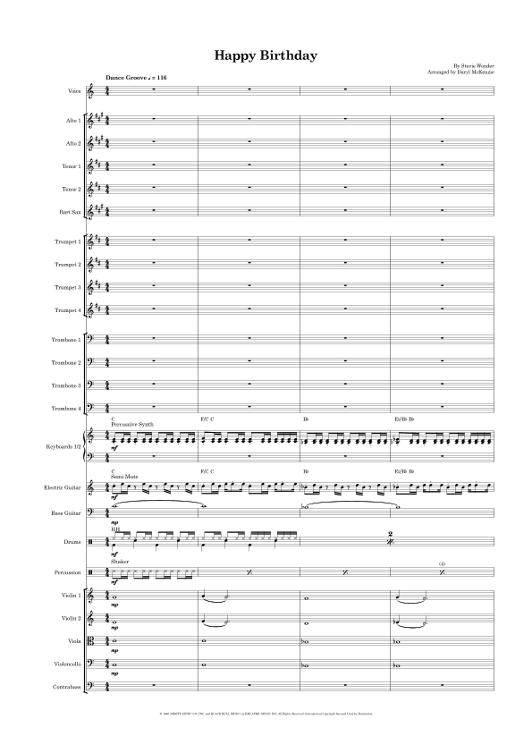 Happy Birthday (arr. Daryl McKenzie)