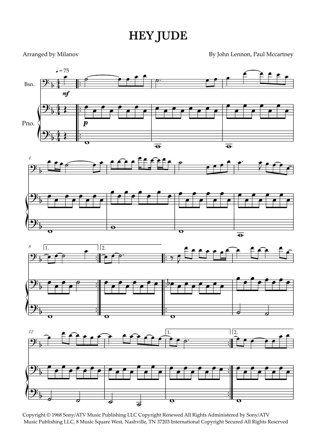 Hey Jude (arr. Milanov)