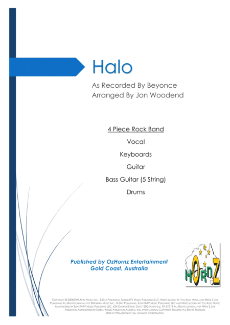 Halo (arr. Jon Woodend)