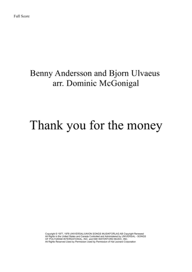 Thank You For The Music (arr. C8 Music)