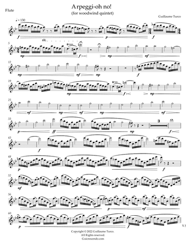 Arpeggi-oh no! for Quintet (Woodwind quintet)