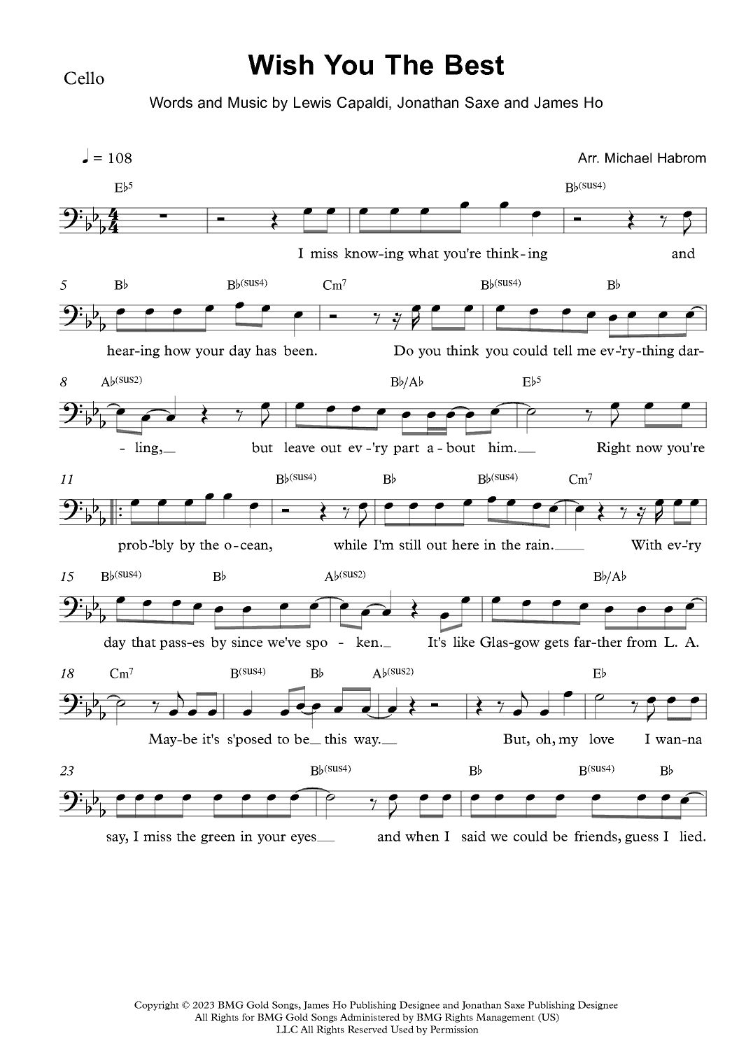 Wish You The Best (arr. Michael Habrom)