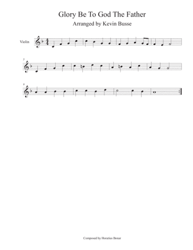 Glory Be To God The Father - Violin (arr. Kevin Busse)