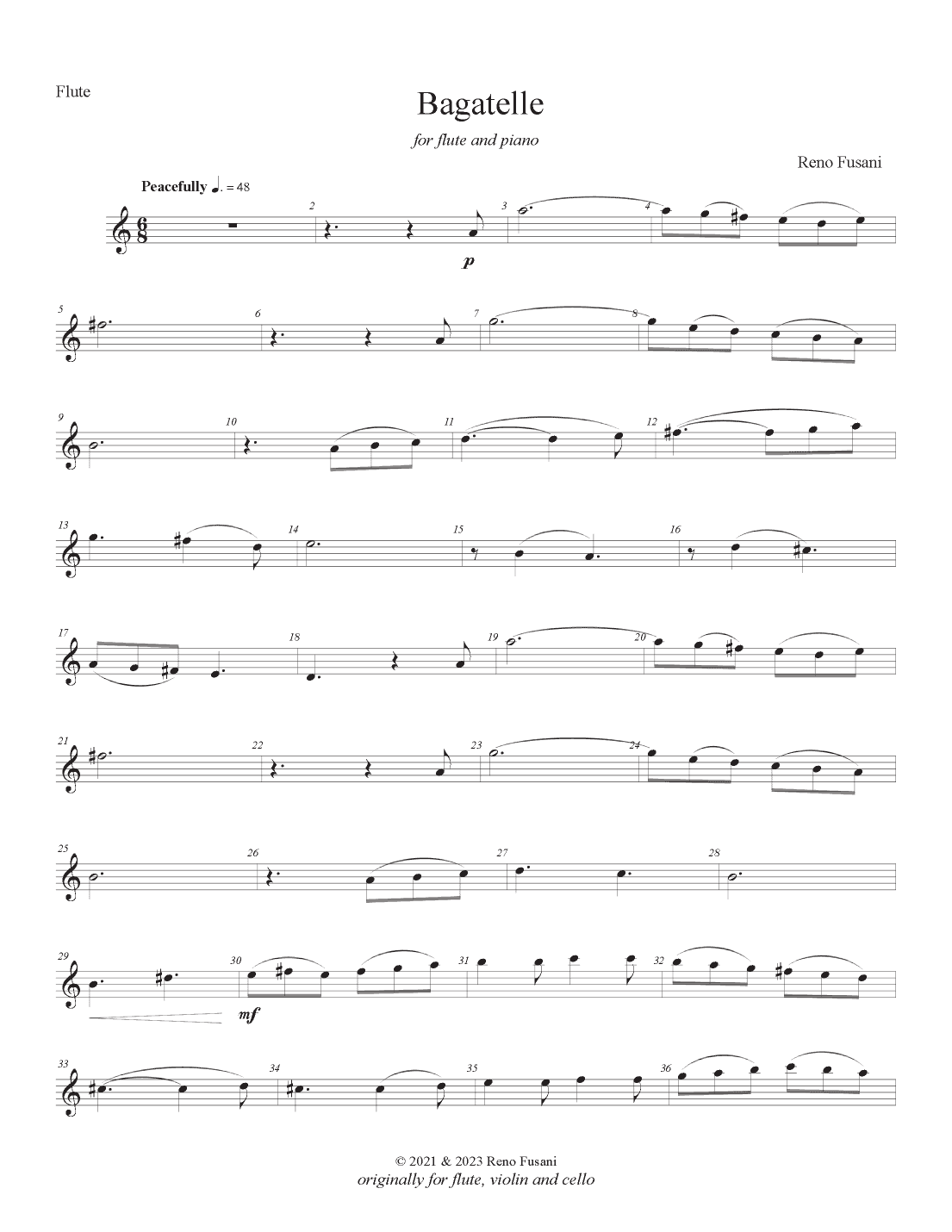 Bagatelle (for flute and piano)