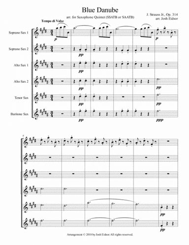 Blue Danube (Johann Strauss II) (arr. Josh Eidsor)