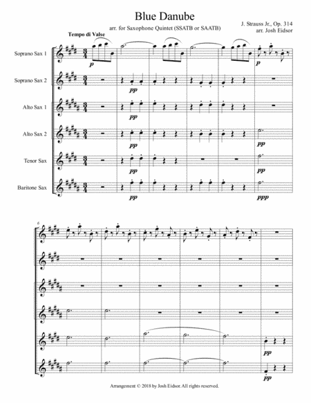 Blue Danube (Johann Strauss II) (arr. Josh Eidsor)
