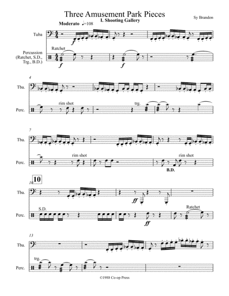 Three Amusement Park Pieces for Tuba and Percussion
