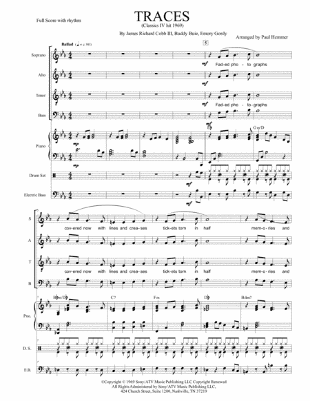 Traces (arr. Paul Hemmer)