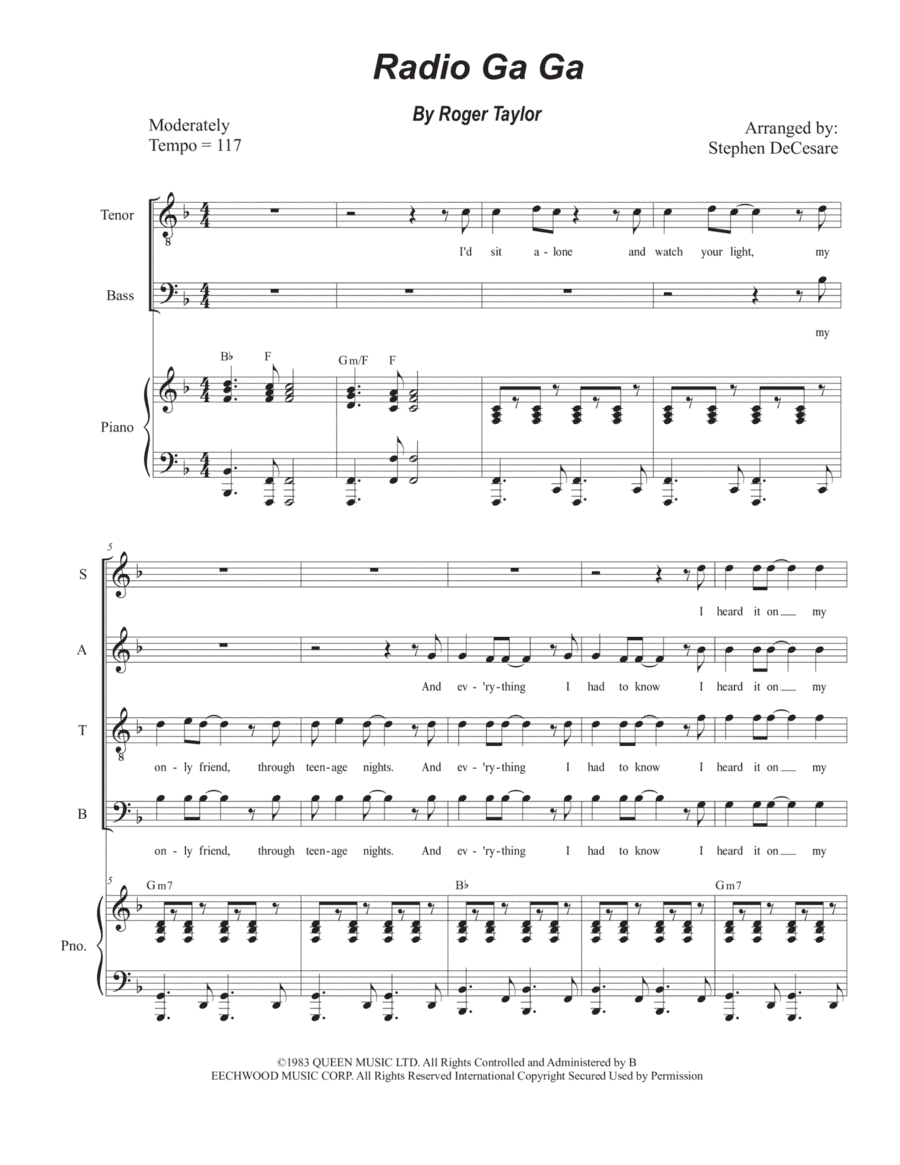 Radio Ga Ga (arr. Stephen DeCesare)