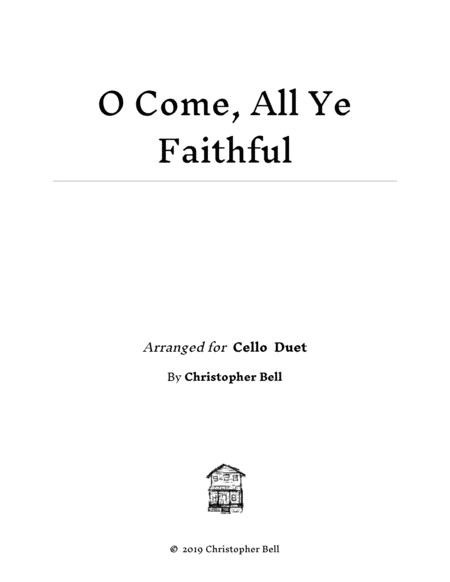 O Come, All Ye Faithful - Easy Cello Duet (arr. Silent Home Records)
