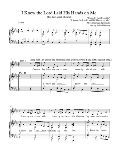 I Know the Lord Laid His Hands on Me (arr. Faith Winston)