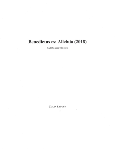 Benedictus es: Alleluia (2018)