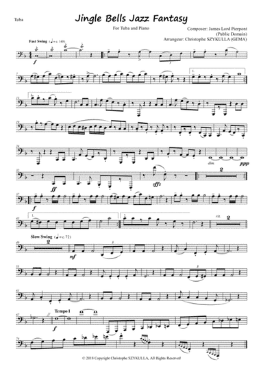 JINGLE BELLS JAZZ FANTASY, FOR TUBA AND PIANO (arr. Christophe SZYKULLA)
