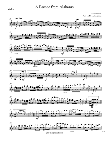 A Breeze from Alabama (Advanced) (arr. Nick Lacanski)