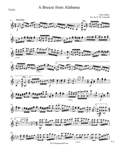 A Breeze from Alabama (Advanced) (arr. Nick Lacanski)